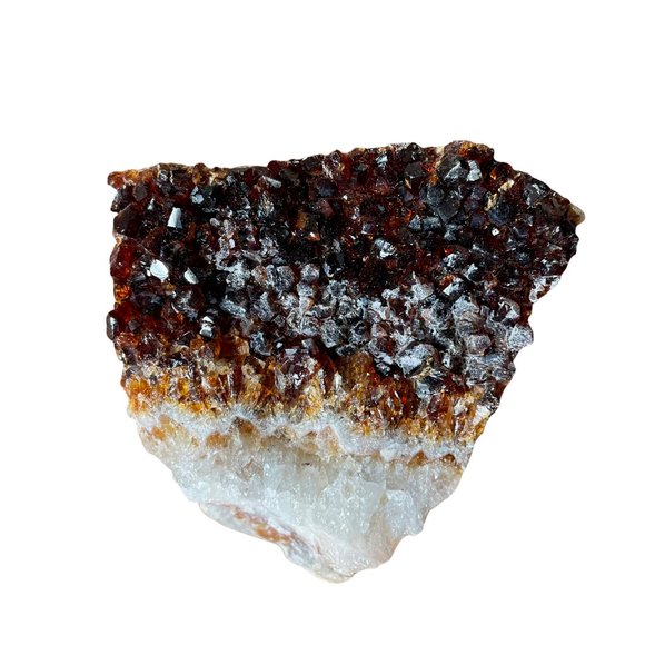 Citrine Druzy Natural Cluster 19.5 oz Dark Orange Crystal Druze Specimen Sparkle
